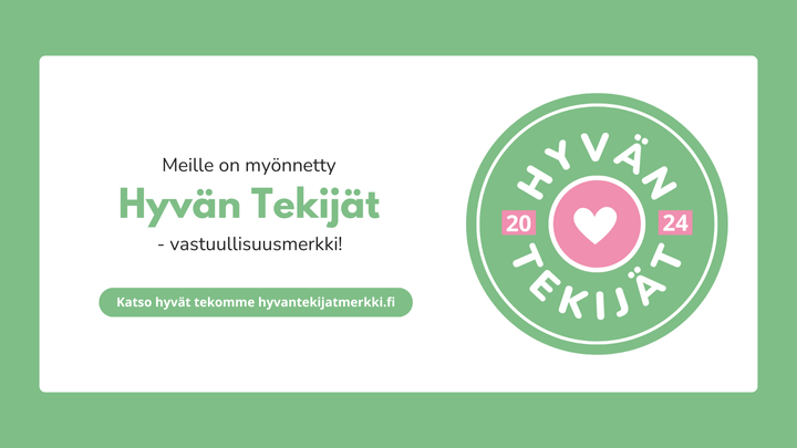 Hyvän Tekijät -merkistä tunnistaa yritykset ja tahot, jotka tekevät konkreettisia hyviä tekoja lähiyhteisöjensä eteen.