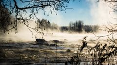 Kymmene älv på vintern 2014.