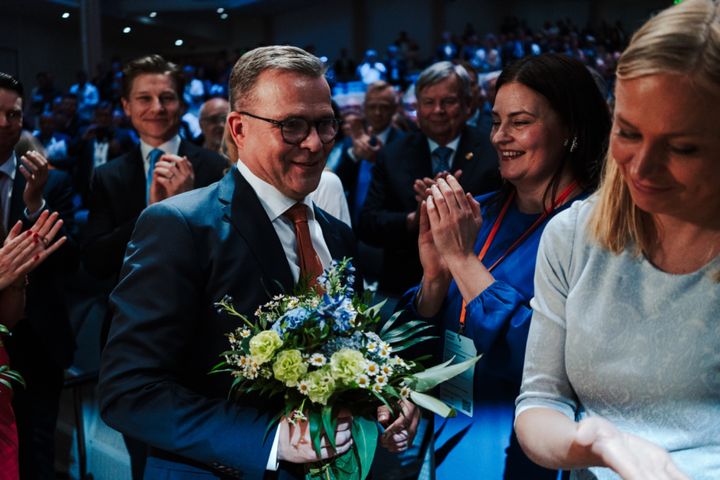 Kokoomus valitsi Petteri Orpon uudelleen puheenjohtajakseen puoluekokouksessaan Tampereella.