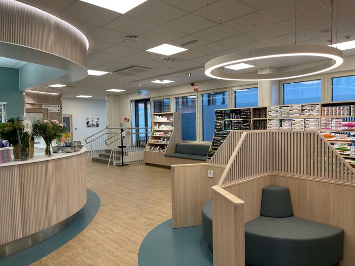 Eläinsairaala Mevet näkymä aulasta