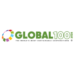 Global 100 2025 -logo, vihreä