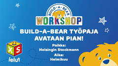 Build-A-Bear saapuu Suomeen helmikuussa