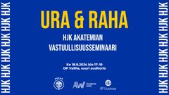 Ura & raha -vastuullisuusseminaari HJK:n akatemiajoukkueille