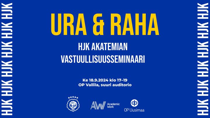 Ura & raha -vastuullisuusseminaari HJK:n akatemiajoukkueille