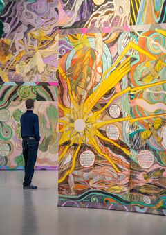 Emma Talbot: Are You a Living Thing That is  Dying or a Dying Thing That is Living?, 2025. Copenhagen Contemporary, 2025.  Kuva: David Stjernholm.