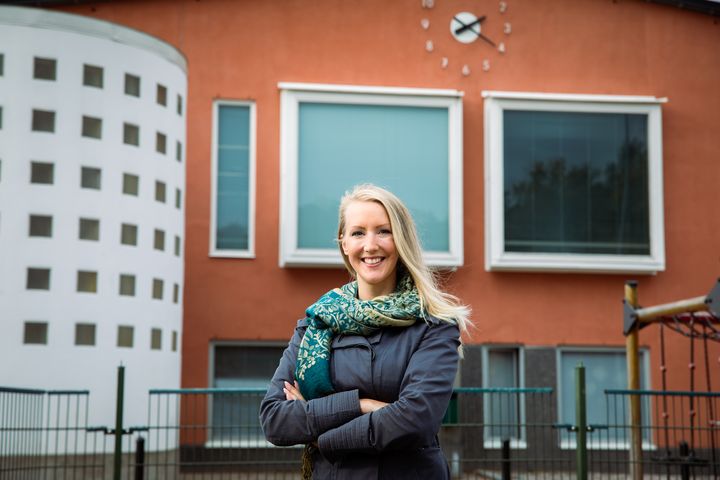 Vihreän valtuustoryhmän puheenjohtaja Suvi Pulkkinen