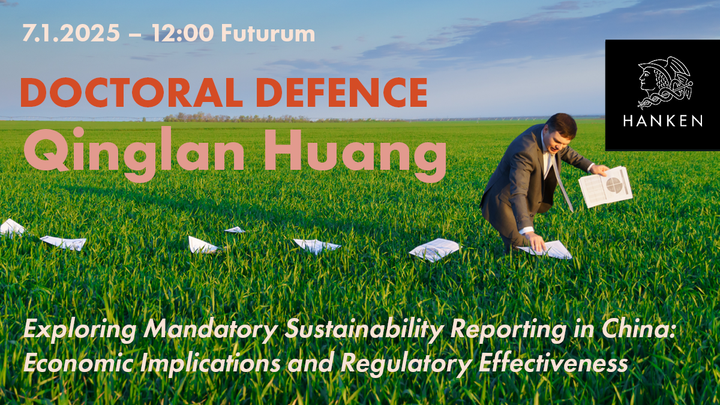 Doctoral defence Qinglan Huang