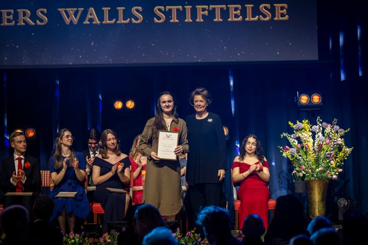 Maxine Buchert and Charlotte Wall, chair of Anders Wall Foundation