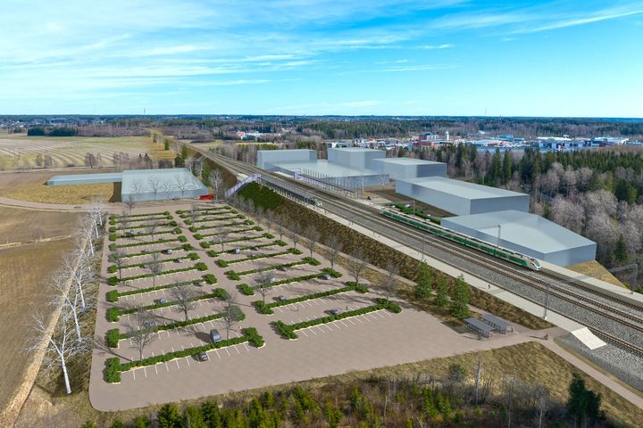 Havainnekuva Kuninkaanportin aseman seudusta.