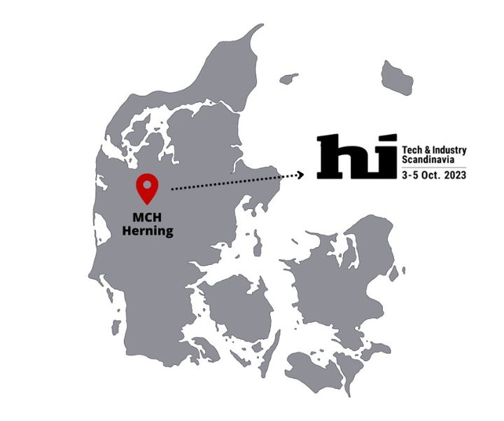 HI Tech & Industry Scandinavia -messut järjestetään Herningissä, Tanskassa 3.–5. lokakuuta 2023