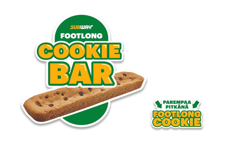 Subwayn® ainutkertainen Subway Footlong Cookie Bar on auki Helsingissä osoitteessa Mannerheimintie 20 vain viikonlopun ajan 6.–8.9.2024.