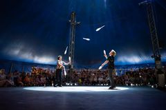 Sirkustaidetta Työväen Musiikkitapahtumassa.