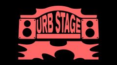 Punainen "URB Stage" -logo mustalla taustalla.