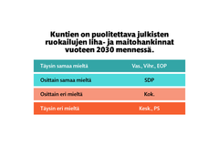 Puoluekysely 2025: liha ja maito