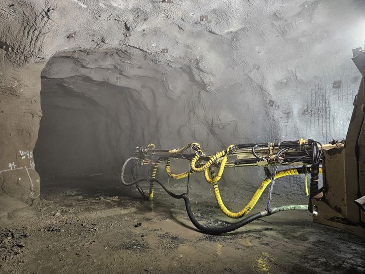 Shotcrete machine at the Kemi mine