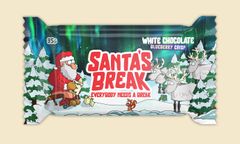 Santa's Break -mustikkavalkosuklaalevy.