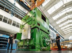 The Innomotics HV Series HS-modyn built at Dynamowerk in Berlin, setting standards when it comes to the availability of compressor drives: due to the unique rotor design it has the highest degree of reliability and minimum maintenance costs./Innomotics. Photo: Innomotics. Copyright: Innomotics